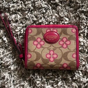 Coach Signature Wallet Wristlet. EUC!!